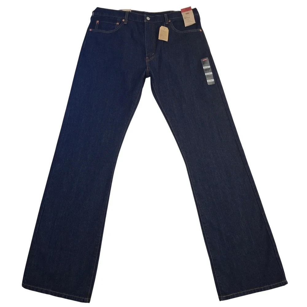 Levis 517 Bootcut Jeans Mens 38x36 Indigo Blue Rigid Cotton Denim NWT